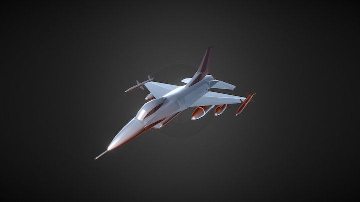 F16 Low Poly 3D Model