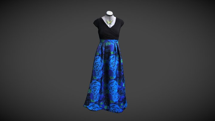 Brocade Dress 3D Model