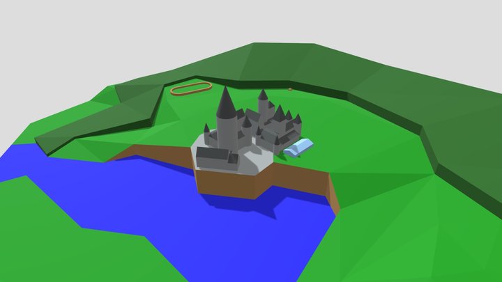 Hogwarts Grounds model - Films (earlier) 3D Model
