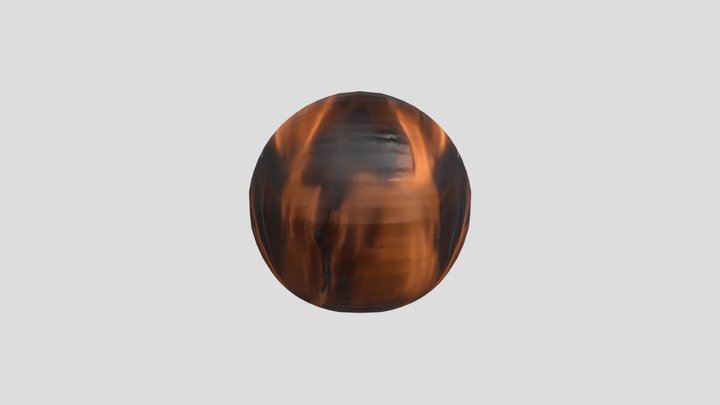 polished tiger's eye gemstone sphere 3D Model