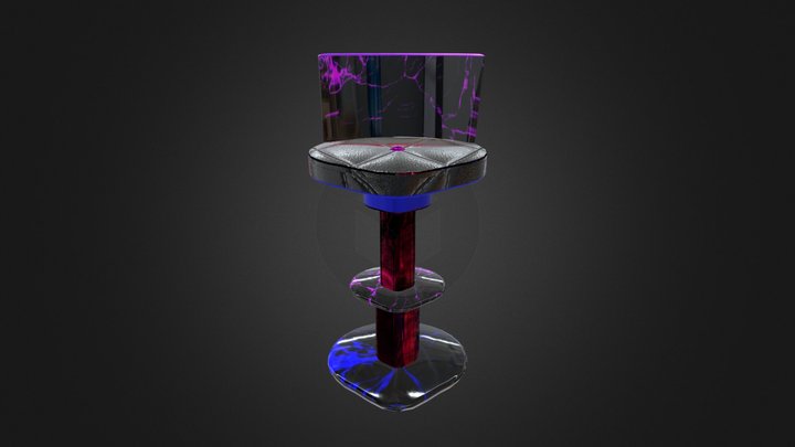 Futuristic Alien Bar Stool 3D Model