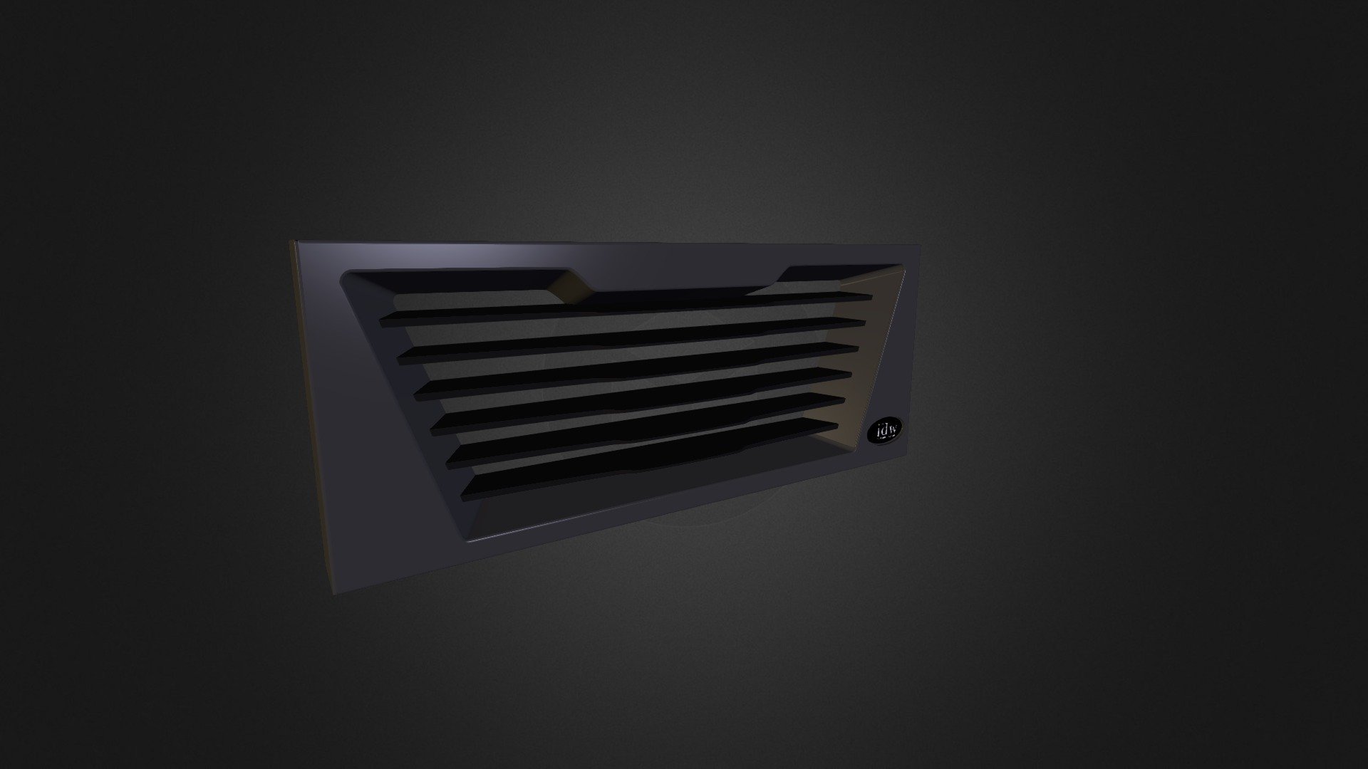 Gunmetal frame & wall with black louvres