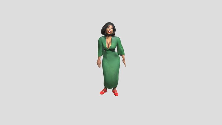 Animation_ Oprah Winfrey_Arms Hip Hop Dance 3D Model