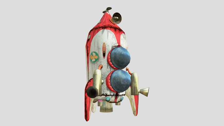 Pikmin Hocotate ship | Papercraft model 3D Model