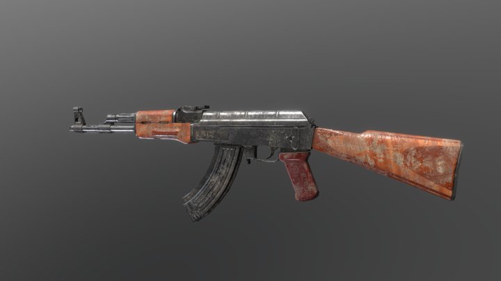 AK-47 WIP 3D Model