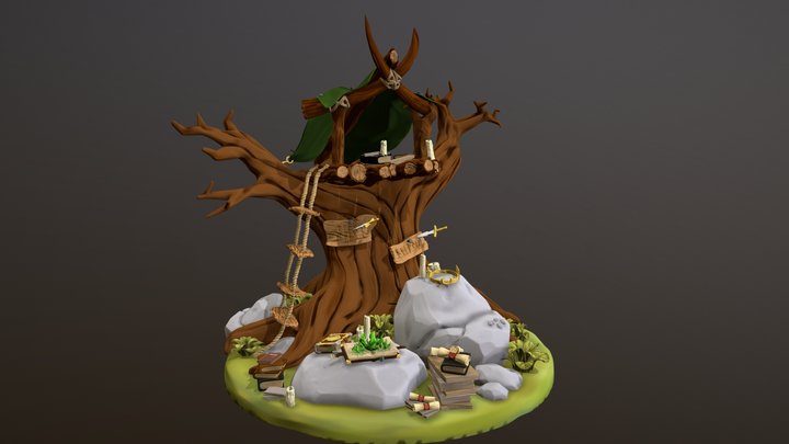 Loki's Treehouse 3D Model