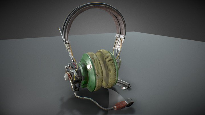 USSR headphones AG-2 3D Model