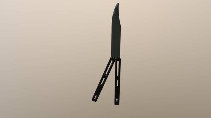 Buterfly knife 3D Model