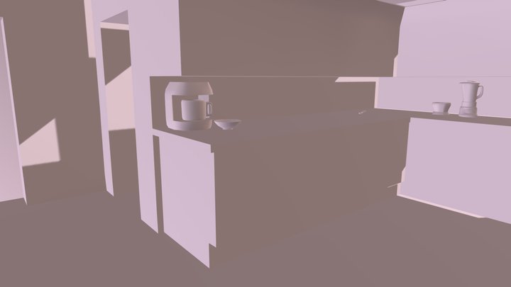 Kitchen with appliances 3D Model