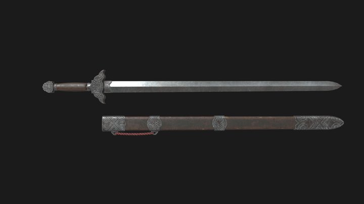 Procedural sword test 15 3D Model