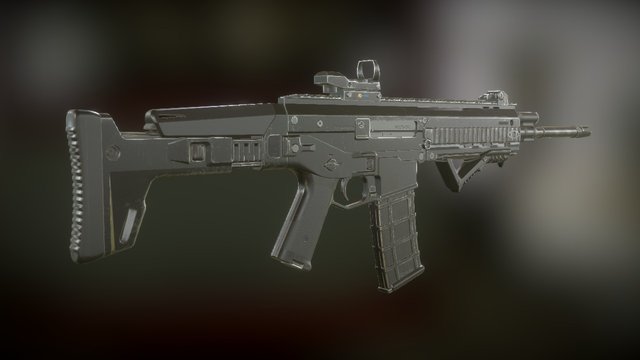 Gun Full 3D Model