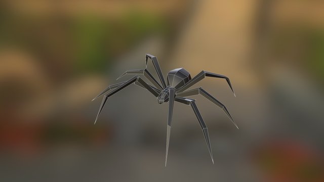 Low Poly Spider 3D Model