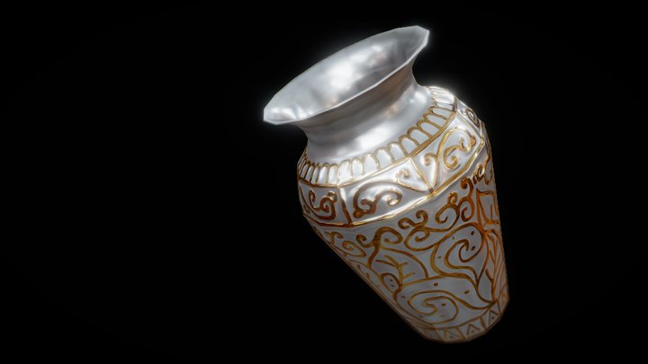 Metal / Ceramic Jars with floral gold