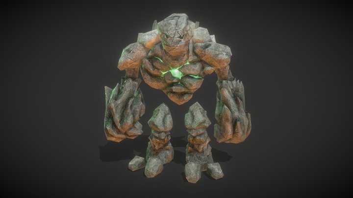 Mobs! Stone Golem 3D Model