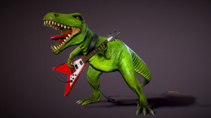 Dinosaur Rockstar! 3D Model