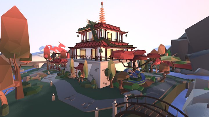Midevil Fantasy Challenge - Plateau Sanctuary 3D Model