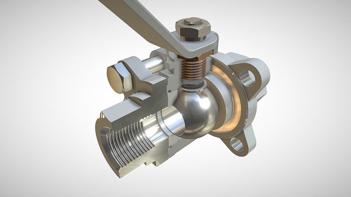 Ball Valve – Kostenloses 3D-Modell STL