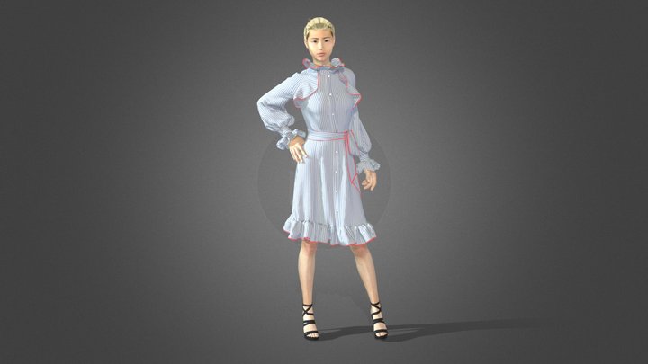 Raglan dress 3D Model