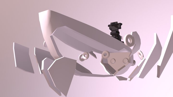 Space Warship Full Burst animation Concept 3D Model