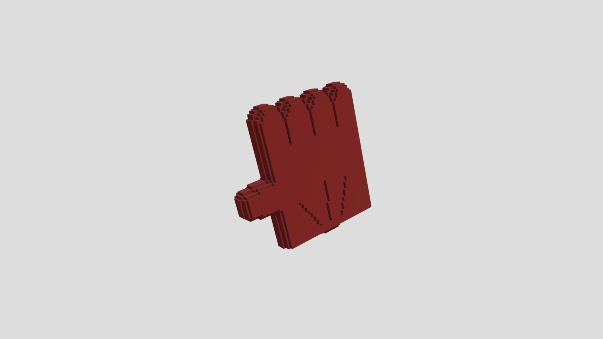 3D model SpongeBob’s Red Foam Glove -64- [PAID] - This is a 3D model of the SpongeBob's Red Foam Glove -64- [PAID]. The 3D model is about a red square with black text.