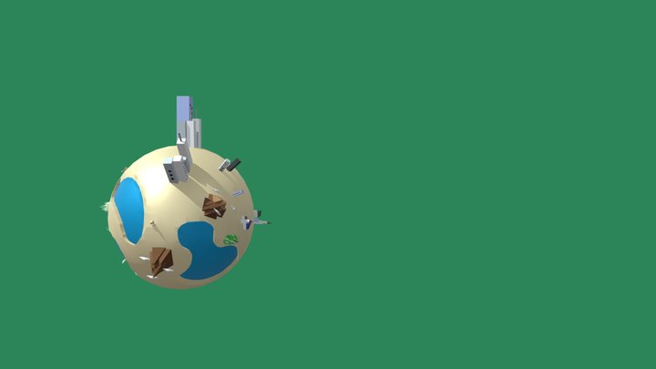 diegop-TinyWorld-Globe (3) 3D Model
