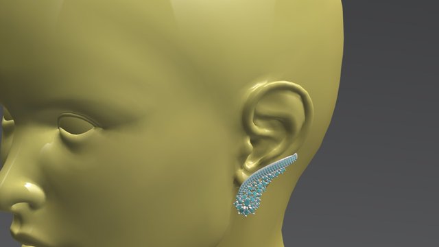 pave com cristais 3D Model