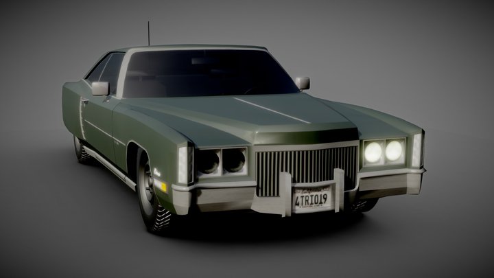 Cadillac Eldorado 1972 (Highwaymen) 3D Model