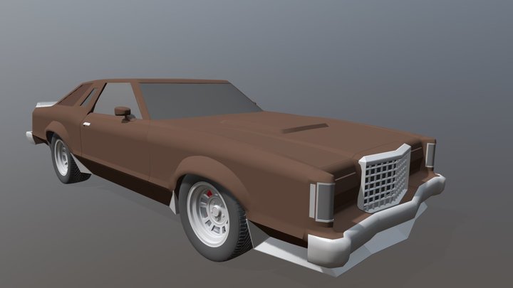 Tbird Turbo Coupe 3D Model