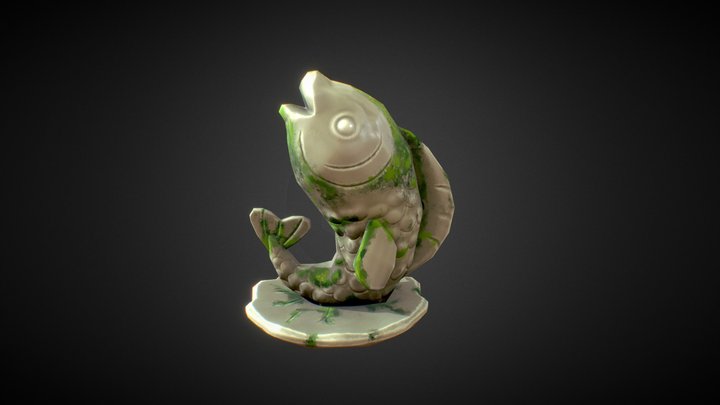 Koi Statue 3D Model