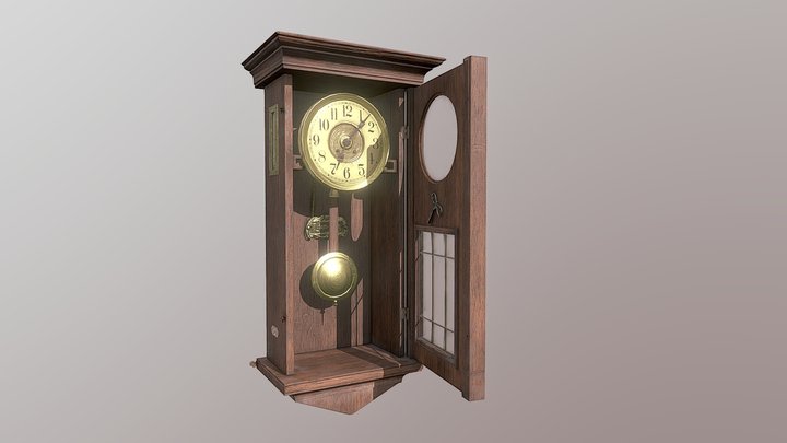 Retro clock by JAKSCH & Co. Riga, Russ Emp, 1901 3D Model