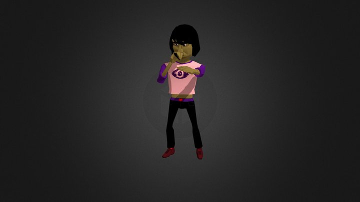 Low Poly Rock Star 3D Model