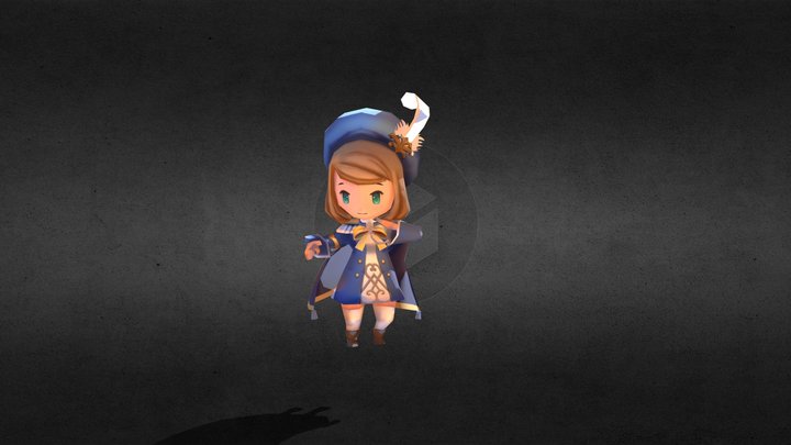 Dancing Girl 3D Model