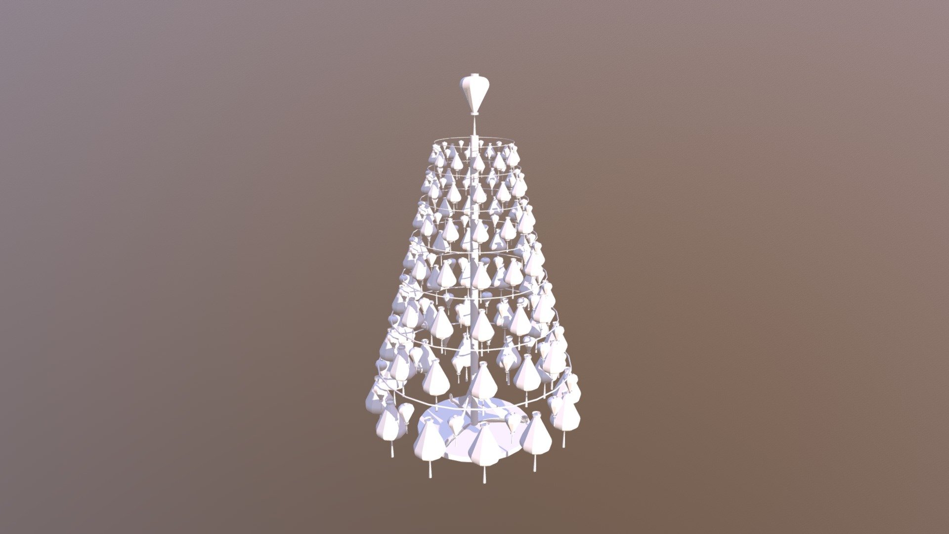 White X-mas Tree 3d