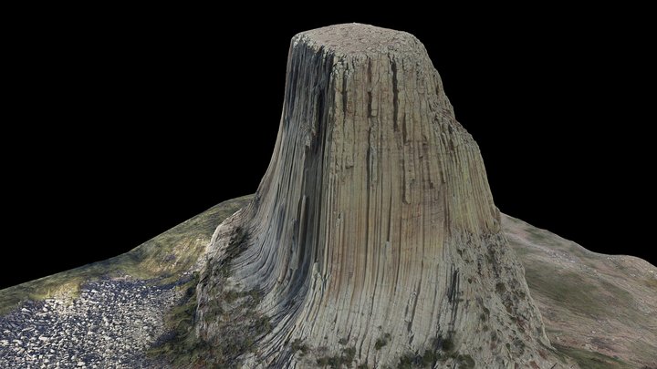 Devils Tower National Monument, Wyoming 3D Model