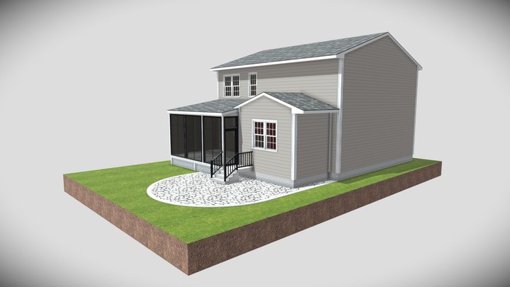 072221 New Deck, Shed and Patio 3D Model