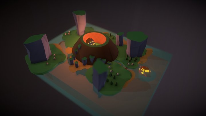 Sheep Island 3D Model
