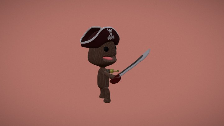 Sackptain Sparrow - Little Big Planet 3D Model