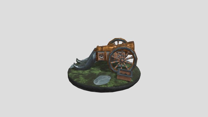 Canon d'artillerie chinois 3D Model