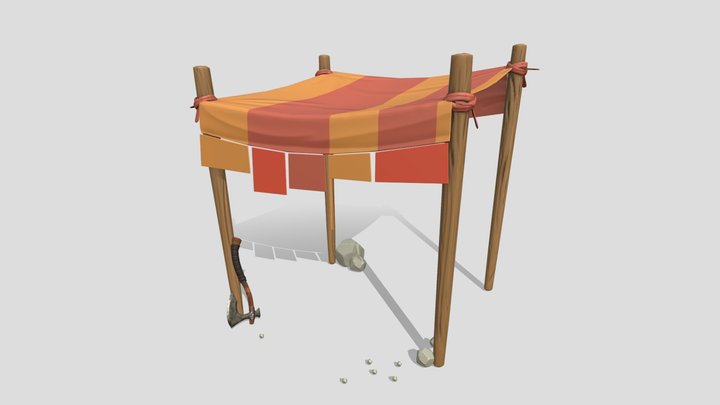 Stylized Tent 3D Model