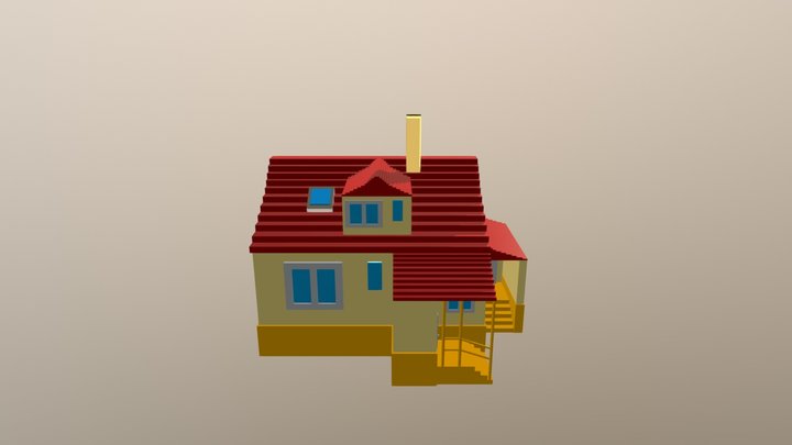 House - Primitives 3D Model