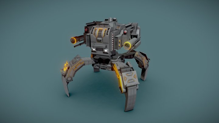 Combat Mech 3D Model