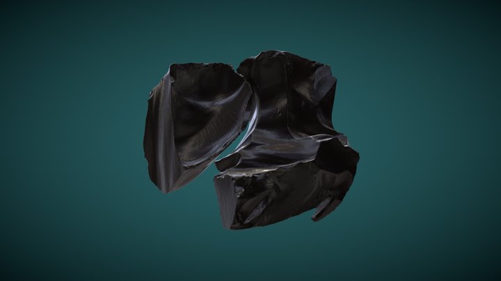 obsidian chips / сколы, обсидиан 3D Model