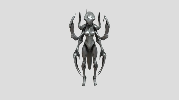A 3D model of a biomechanical character 3D Model