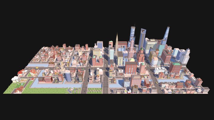 Brooklyn Low poly 3D Model