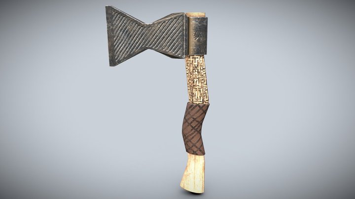 Stylized Axe Weapon PBR low-poly game ready 3D Model