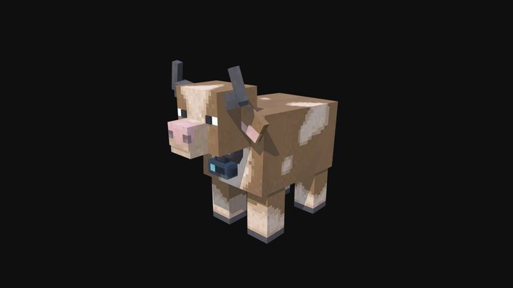 Minecraft Cow 3D Model