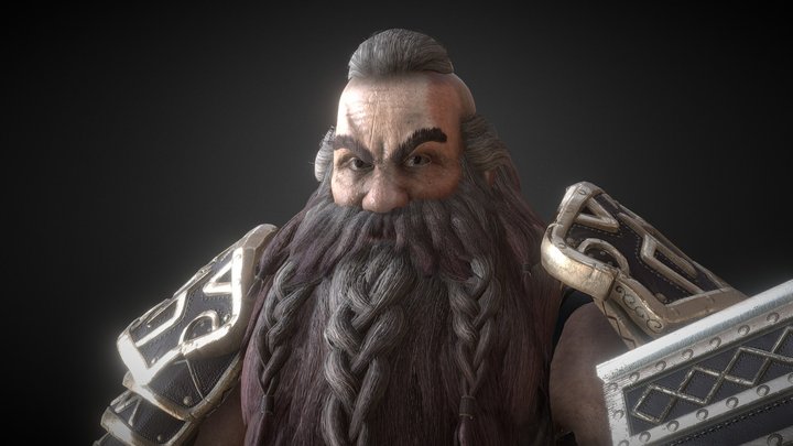 Dwarf Warrior - Game Ready 3D Model