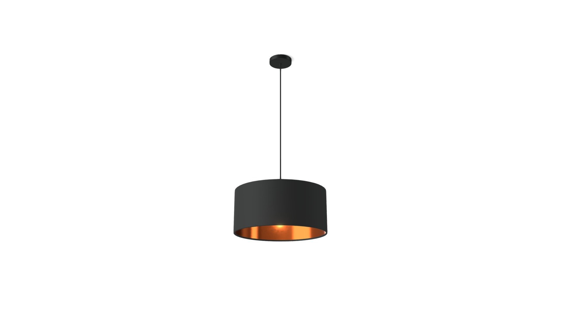Hue Pendant Shade, Black and Copper