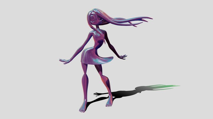 Pose Study: Slime Girl 3D Model