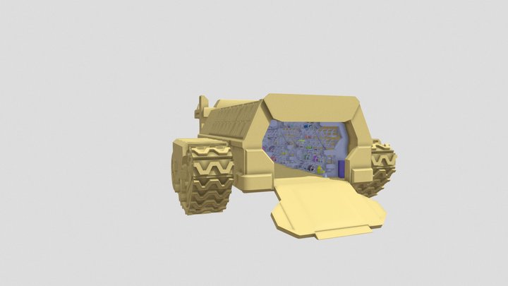 Wall-E's Truck/Home + Interior 3D Model
